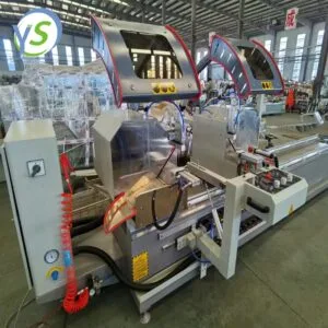 Automatic Window Door Making Machine Double Heads Cutting Saw