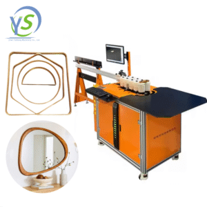 Aluminium Bedroom Barbershop Bathroom LED Lights Mirrors Frame Multifunctional Bending Equipment