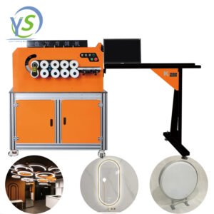 Aluminium Bedroom Barbershop Bathroom LED Lights Mirrors Frame Multifunctional Bending Equipment